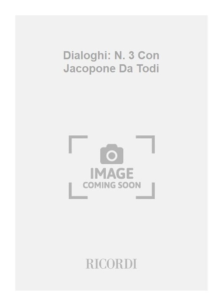 Dialoghi: N. 3 Con Jacopone Da Todi